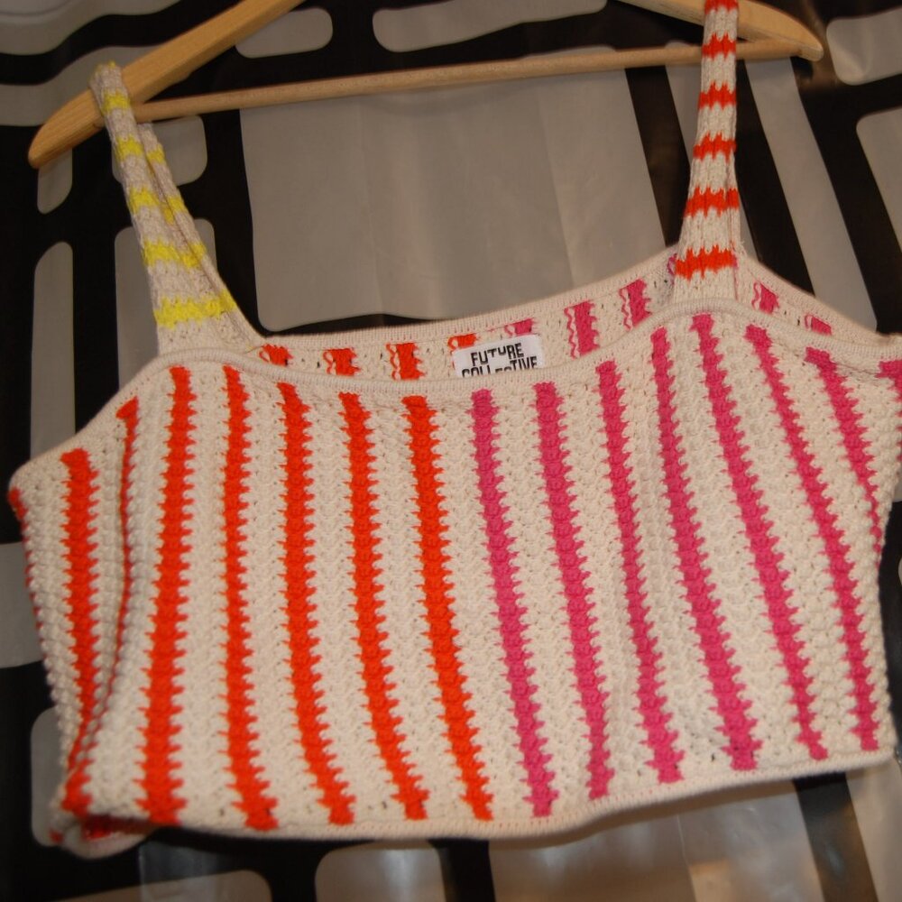 Future Collective Cropped Crochet Tank
